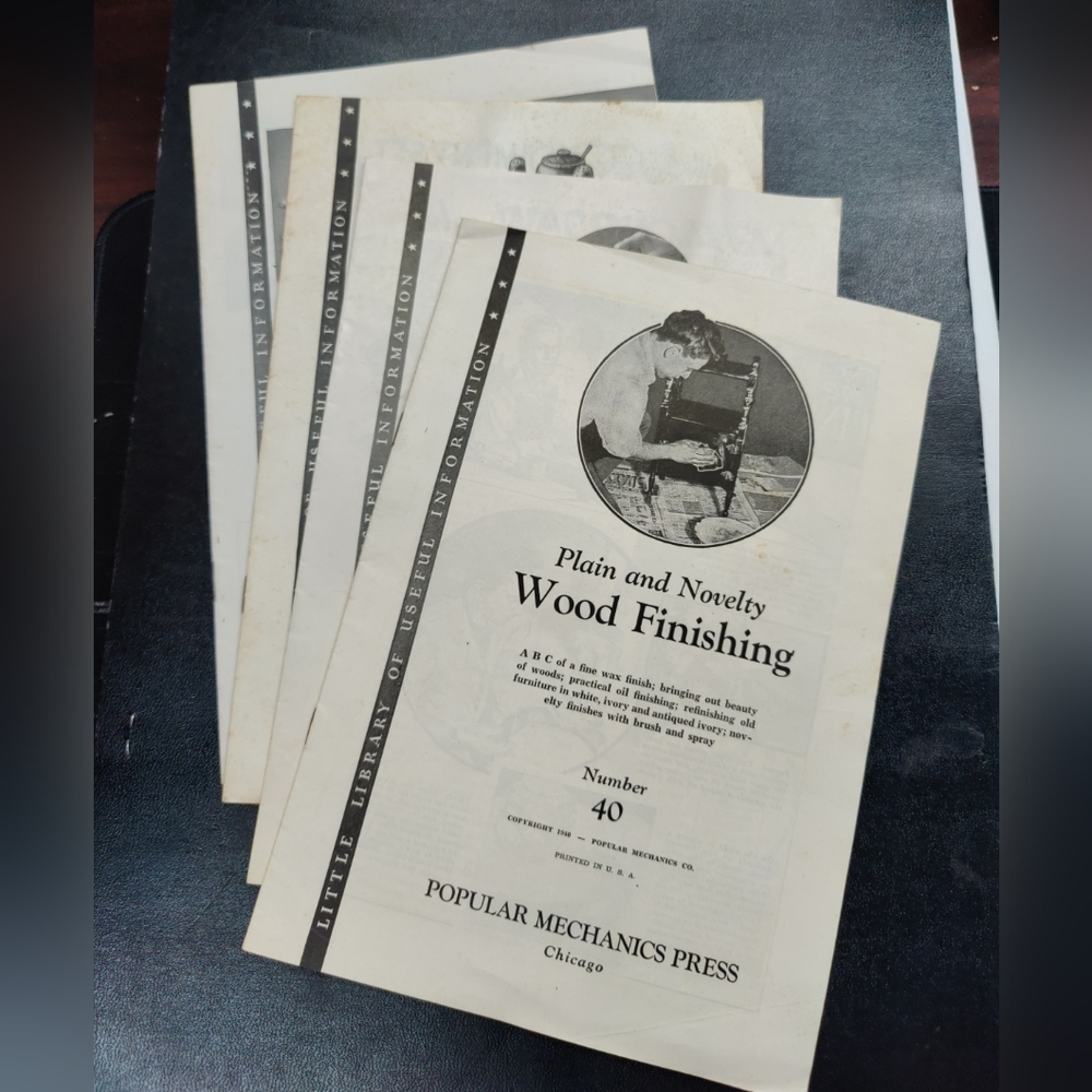 1940s Popular Mechanics Press Little Library #40 57 60 142 Wood Finishing